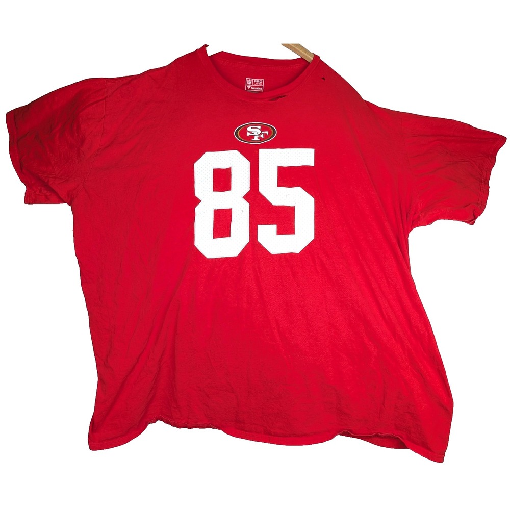 Nike George Kittle #85 San Francisco 49ers NFL Red Distressed Mens Size 5XL